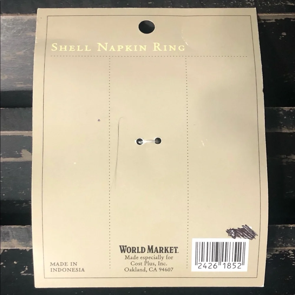 WORLD MARKET Shell Napkin Rings